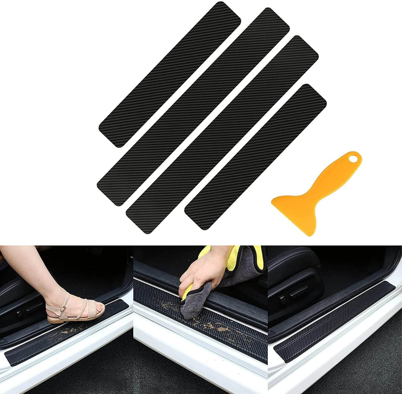 4 PCS Car Door Sill Protector